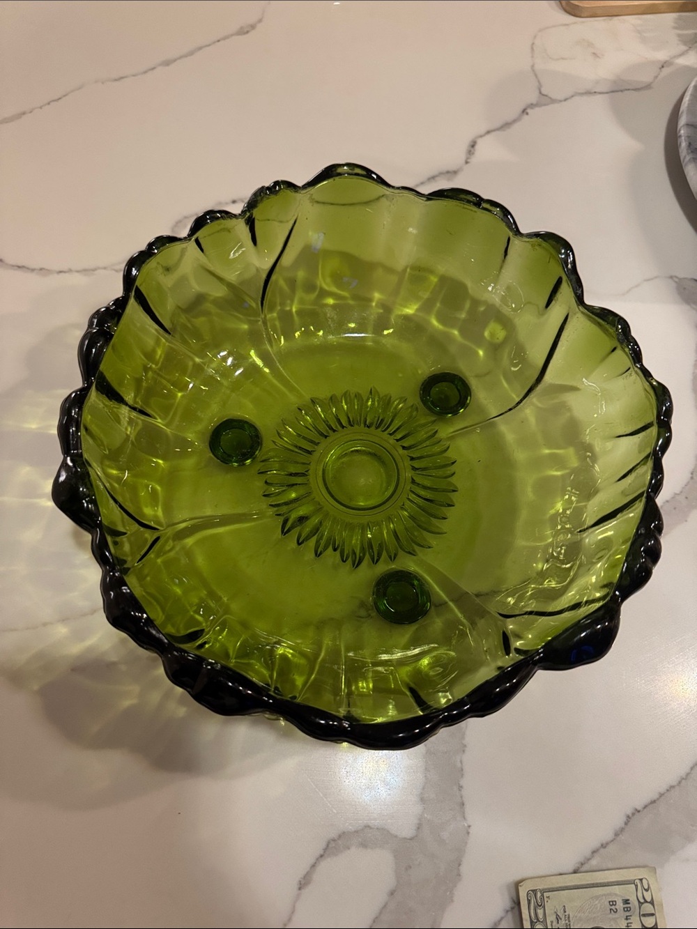 Vintage Indiana Glass Sunflower Bowl
